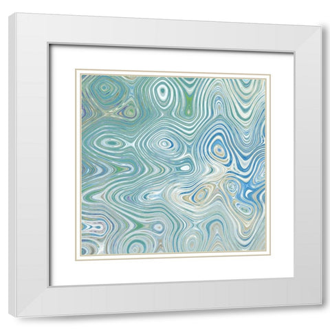 Maze I White Modern Wood Framed Art Print with Double Matting by Franklin