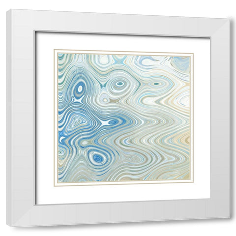 Maze II White Modern Wood Framed Art Print with Double Matting by Franklin