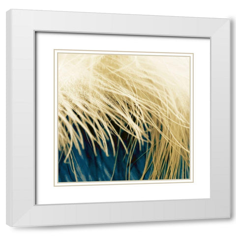 Feathergold II White Modern Wood Framed Art Print with Double Matting by Franklin