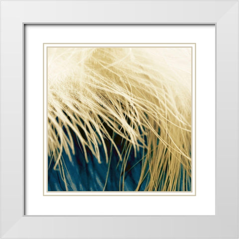 Feathergold II White Modern Wood Framed Art Print with Double Matting by Franklin