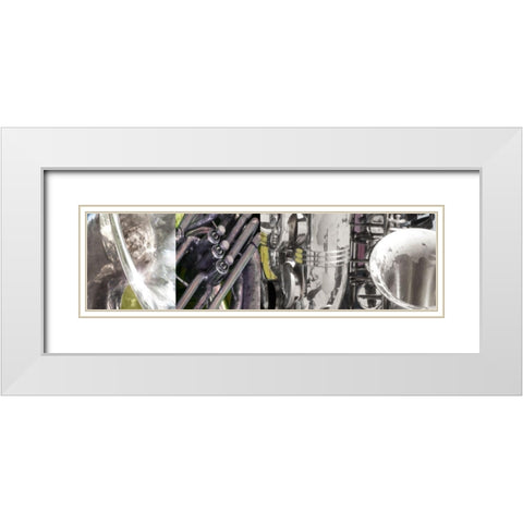 Hi Note I White Modern Wood Framed Art Print with Double Matting by Franklin