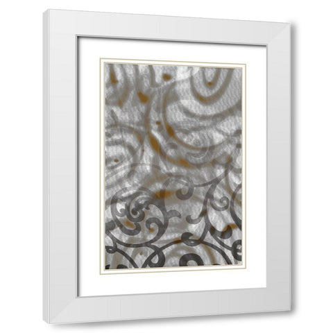 Swirly Gate I White Modern Wood Framed Art Print with Double Matting by Franklin