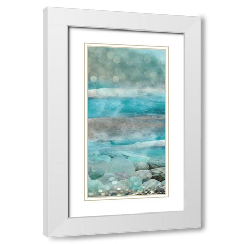 Beach Cove II White Modern Wood Framed Art Print with Double Matting by Franklin
