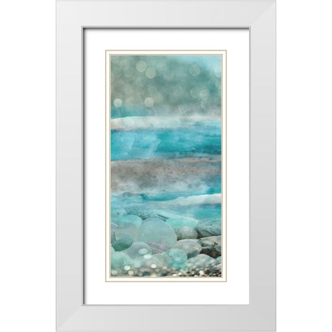 Beach Cove II White Modern Wood Framed Art Print with Double Matting by Franklin