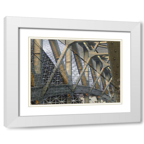 Bridge I White Modern Wood Framed Art Print with Double Matting by Franklin