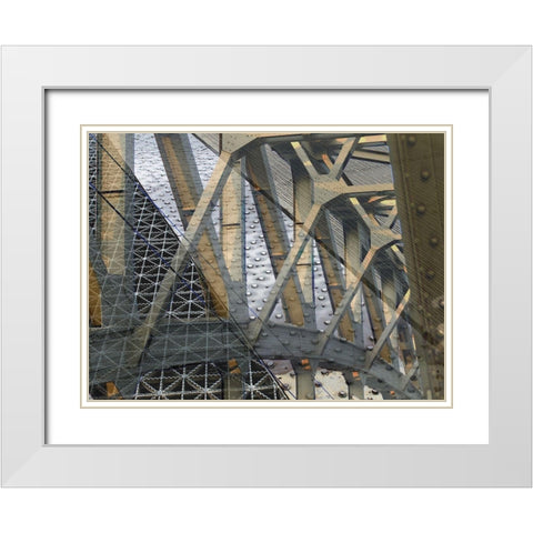 Bridge I White Modern Wood Framed Art Print with Double Matting by Franklin