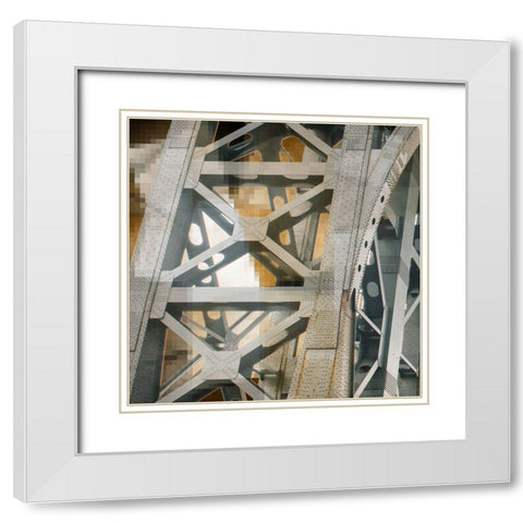 Bridgework I White Modern Wood Framed Art Print with Double Matting by Franklin