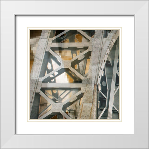 Bridgework I White Modern Wood Framed Art Print with Double Matting by Franklin