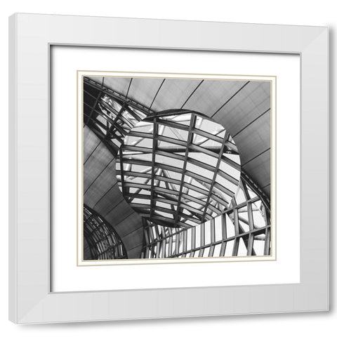 Urban Sphere II White Modern Wood Framed Art Print with Double Matting by Franklin