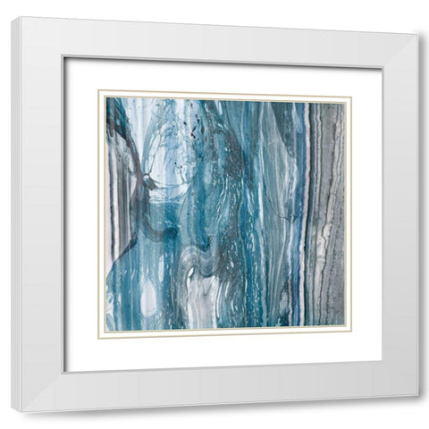 Niagra II White Modern Wood Framed Art Print with Double Matting by Franklin