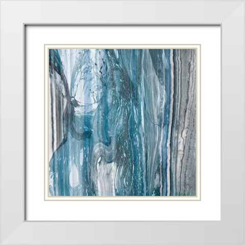 Niagra II White Modern Wood Framed Art Print with Double Matting by Franklin