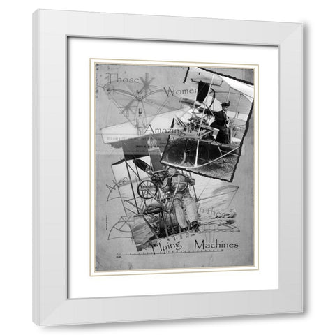 Amazing Machines White Modern Wood Framed Art Print with Double Matting by Simons