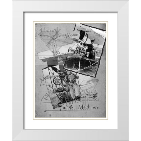 Amazing Machines White Modern Wood Framed Art Print with Double Matting by Simons
