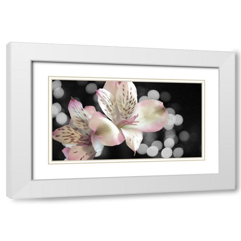 Bubbly in Pink White Modern Wood Framed Art Print with Double Matting by Simons