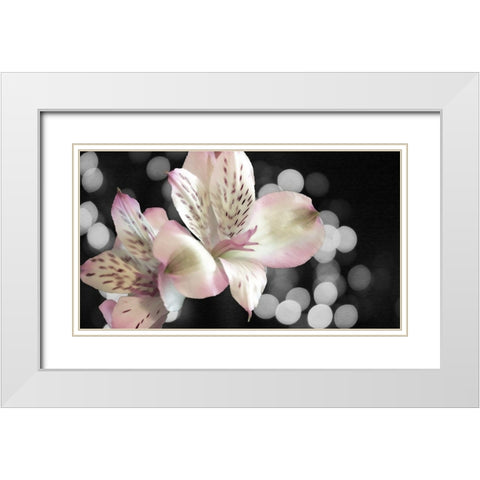 Bubbly in Pink White Modern Wood Framed Art Print with Double Matting by Simons