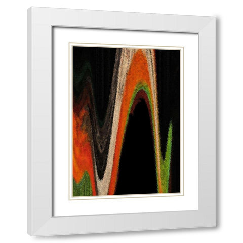 Dow Jones White Modern Wood Framed Art Print with Double Matting by Simons