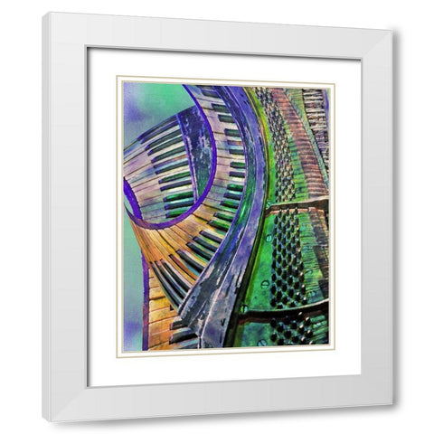 Fats White Modern Wood Framed Art Print with Double Matting by Simons