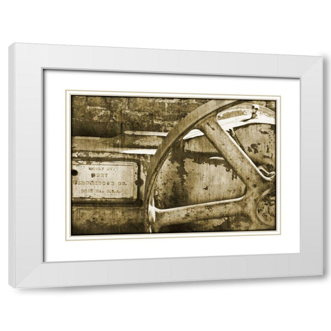 Fury White Modern Wood Framed Art Print with Double Matting by Simons