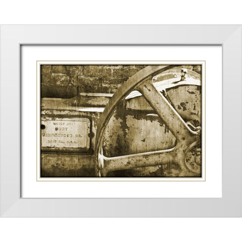 Fury White Modern Wood Framed Art Print with Double Matting by Simons