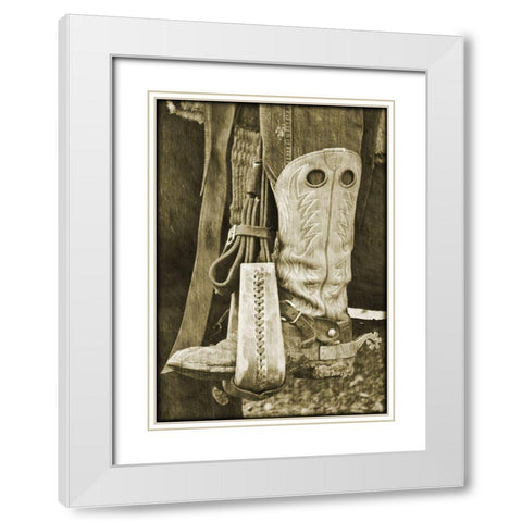 Giddy Up White Modern Wood Framed Art Print with Double Matting by Simons