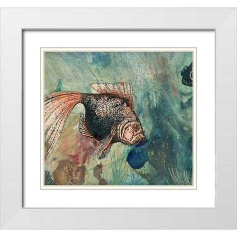 Goldies Pond I White Modern Wood Framed Art Print with Double Matting by Simons