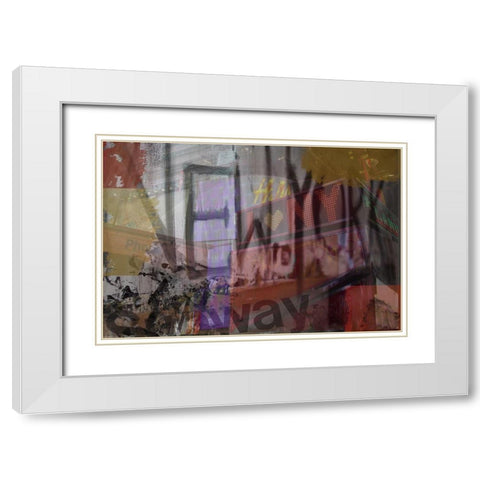 New York New York White Modern Wood Framed Art Print with Double Matting by Simons
