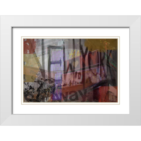New York New York White Modern Wood Framed Art Print with Double Matting by Simons