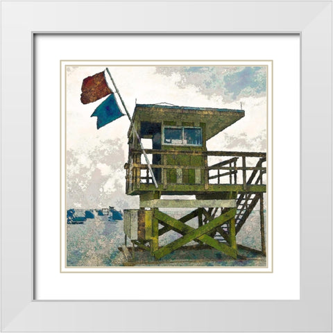 On Guard White Modern Wood Framed Art Print with Double Matting by Simons