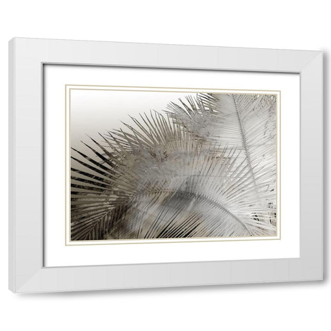 Painted Palm I Black and White White Modern Wood Framed Art Print with Double Matting by Simons