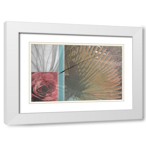 Plumage Warm I White Modern Wood Framed Art Print with Double Matting by Simons