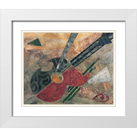 Song of Nashville White Modern Wood Framed Art Print with Double Matting by Simons