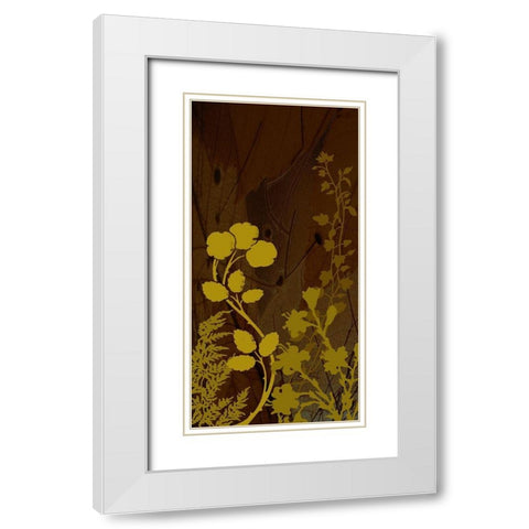 Wildflower Garden I White Modern Wood Framed Art Print with Double Matting by Simons