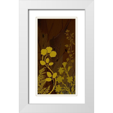 Wildflower Garden I White Modern Wood Framed Art Print with Double Matting by Simons