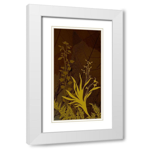 Wildflower Garden II White Modern Wood Framed Art Print with Double Matting by Simons