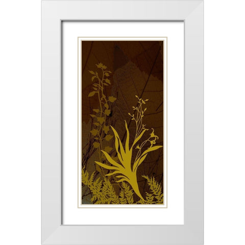 Wildflower Garden II White Modern Wood Framed Art Print with Double Matting by Simons