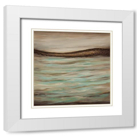 By the Sea White Modern Wood Framed Art Print with Double Matting by Hinz
