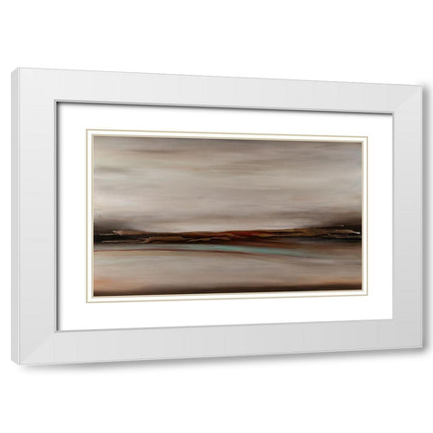 Expanse Series White Modern Wood Framed Art Print with Double Matting by Hinz