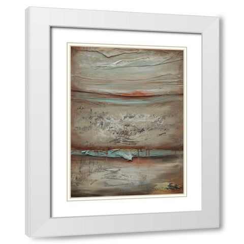 B Contours White Modern Wood Framed Art Print with Double Matting by Hinz