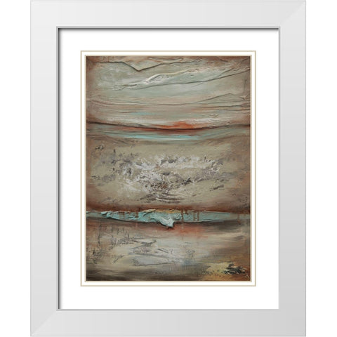 B Contours White Modern Wood Framed Art Print with Double Matting by Hinz