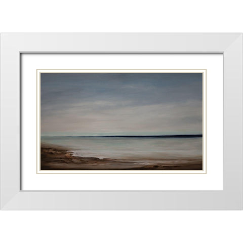 Majestic Vista III White Modern Wood Framed Art Print with Double Matting by Hinz