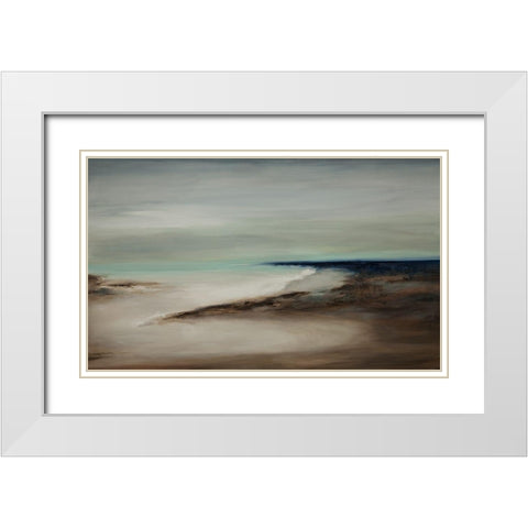 Majestic Vista IV White Modern Wood Framed Art Print with Double Matting by Hinz