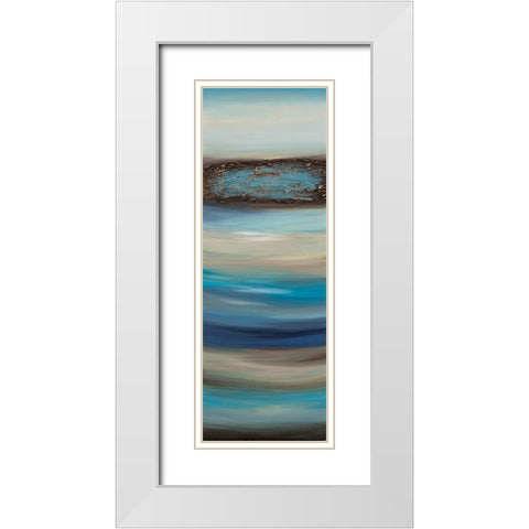 Oceanscape A White Modern Wood Framed Art Print with Double Matting by Hinz