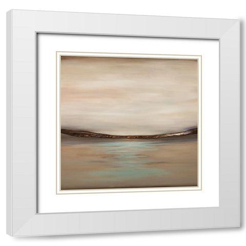 Breathe White Modern Wood Framed Art Print with Double Matting by Hinz