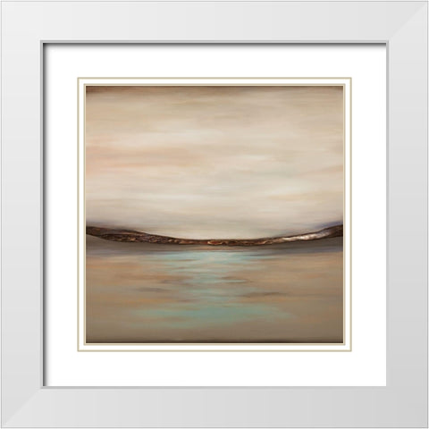 Breathe White Modern Wood Framed Art Print with Double Matting by Hinz