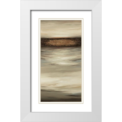 Large Texture Panel White Modern Wood Framed Art Print with Double Matting by Hinz