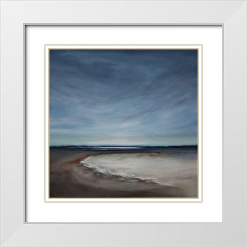 New Perspectives I White Modern Wood Framed Art Print with Double Matting by Hinz