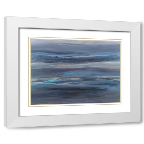 Endless Sea White Modern Wood Framed Art Print with Double Matting by Hinz