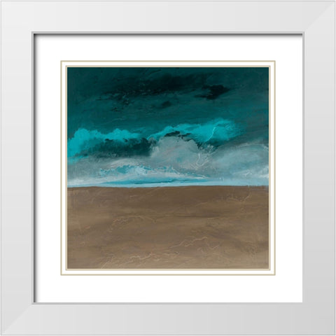 Textured Clouds White Modern Wood Framed Art Print with Double Matting by Hinz