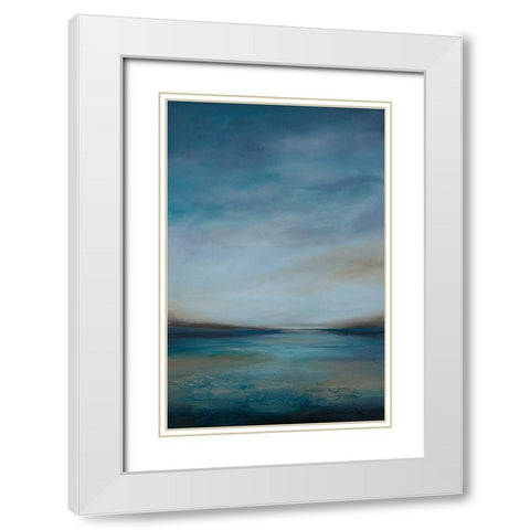 Evening Breeze II White Modern Wood Framed Art Print with Double Matting by Hinz