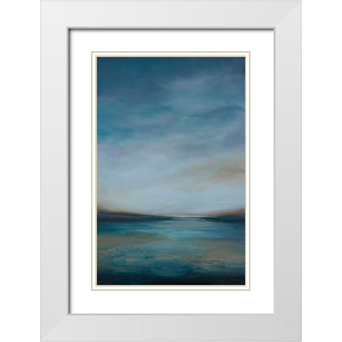 Evening Breeze II White Modern Wood Framed Art Print with Double Matting by Hinz